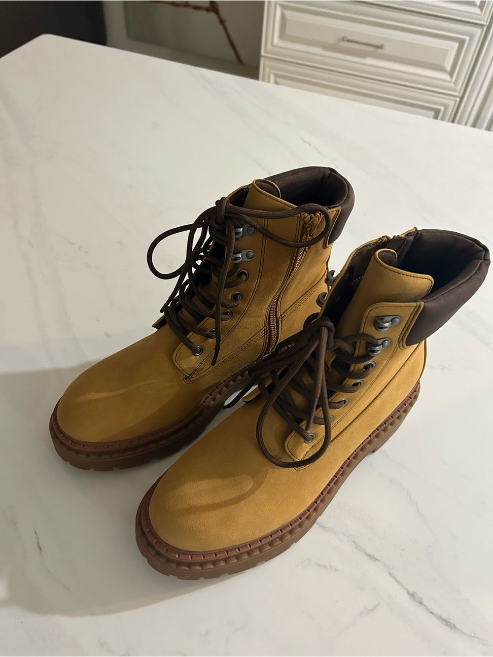 wild fable Tan and Brown Combat Boots